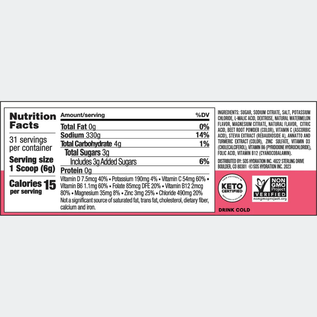 31 Scoop Tub Hydration Mix - Watermelon